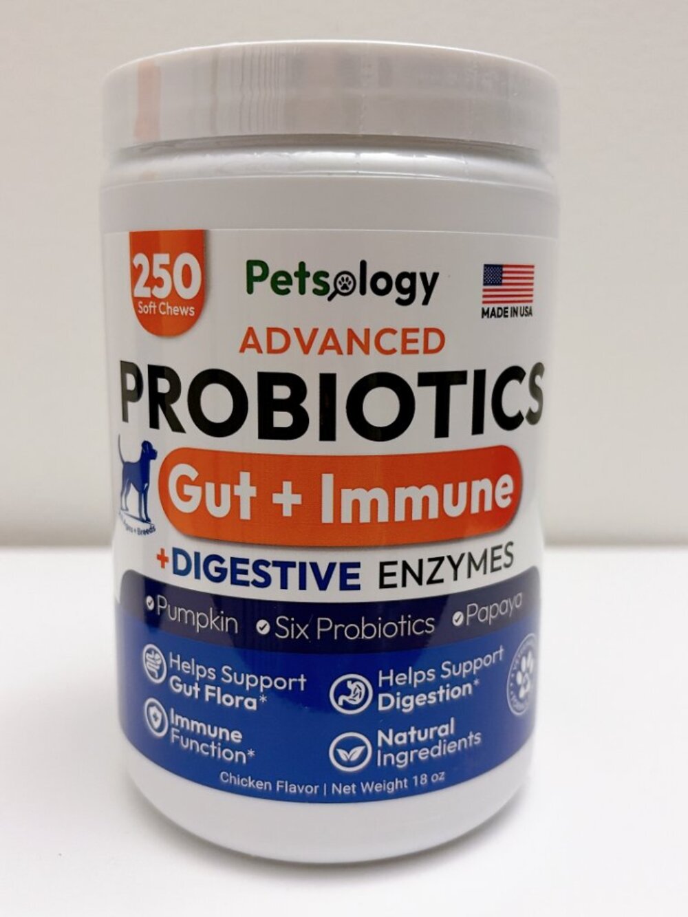 Probiotics for Dogs 250 Chews Digestive Gut Support Petsology - Picture 2 of 6